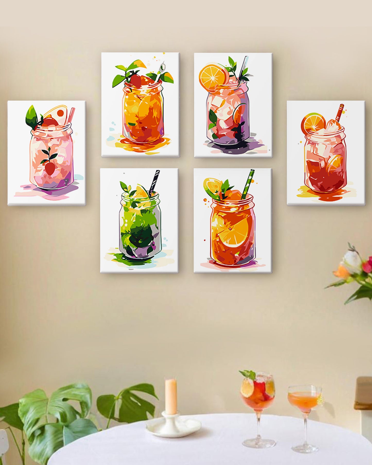 6 Pack Paint by Numbers Kits (Iced Juice)