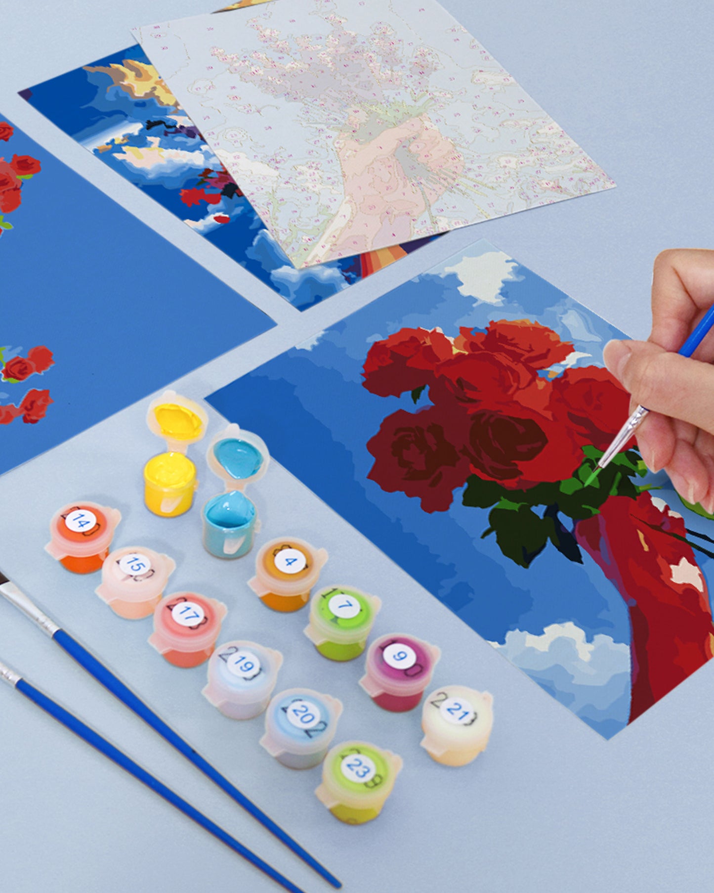 6 Pack Paint by Numbers Kits (Flower)