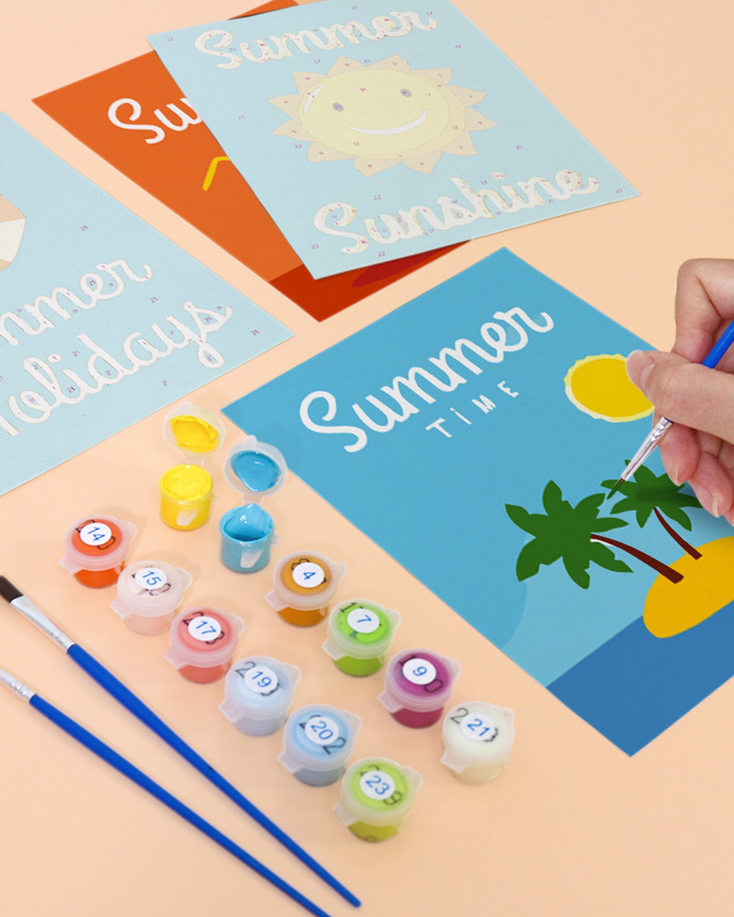 6 Pack Paint by Numbers Kits ( Summer Theme)