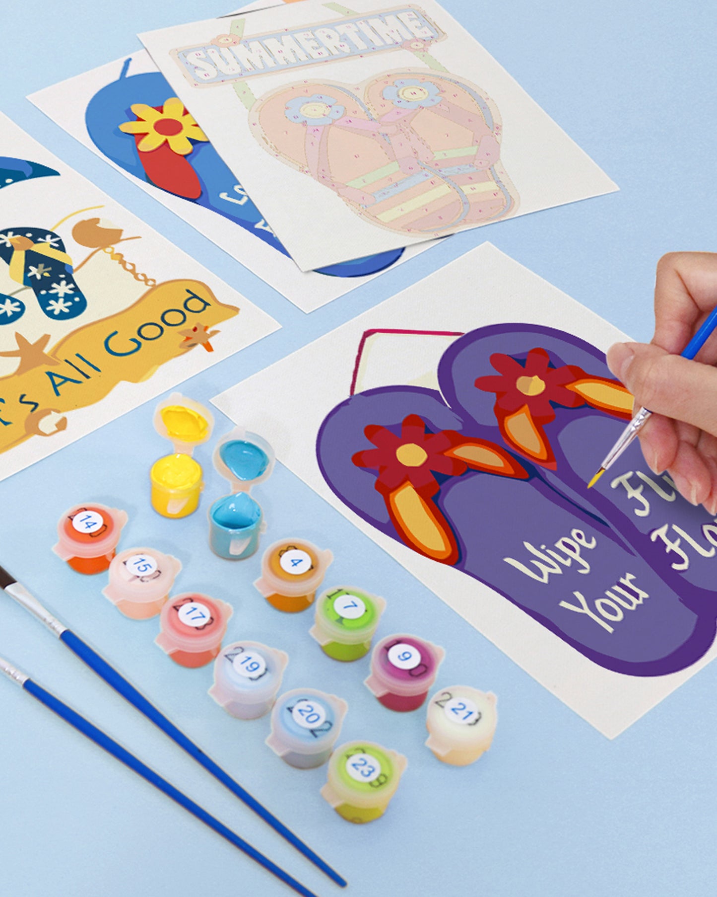 6 Pack Paint by Numbers Kits (Flip-Flop)