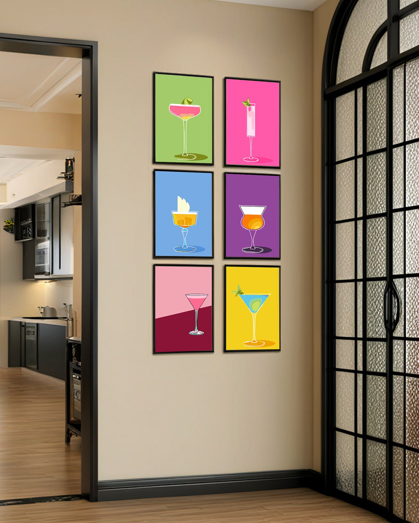 6 Pack Paint by Numbers Kits (Cocktail )