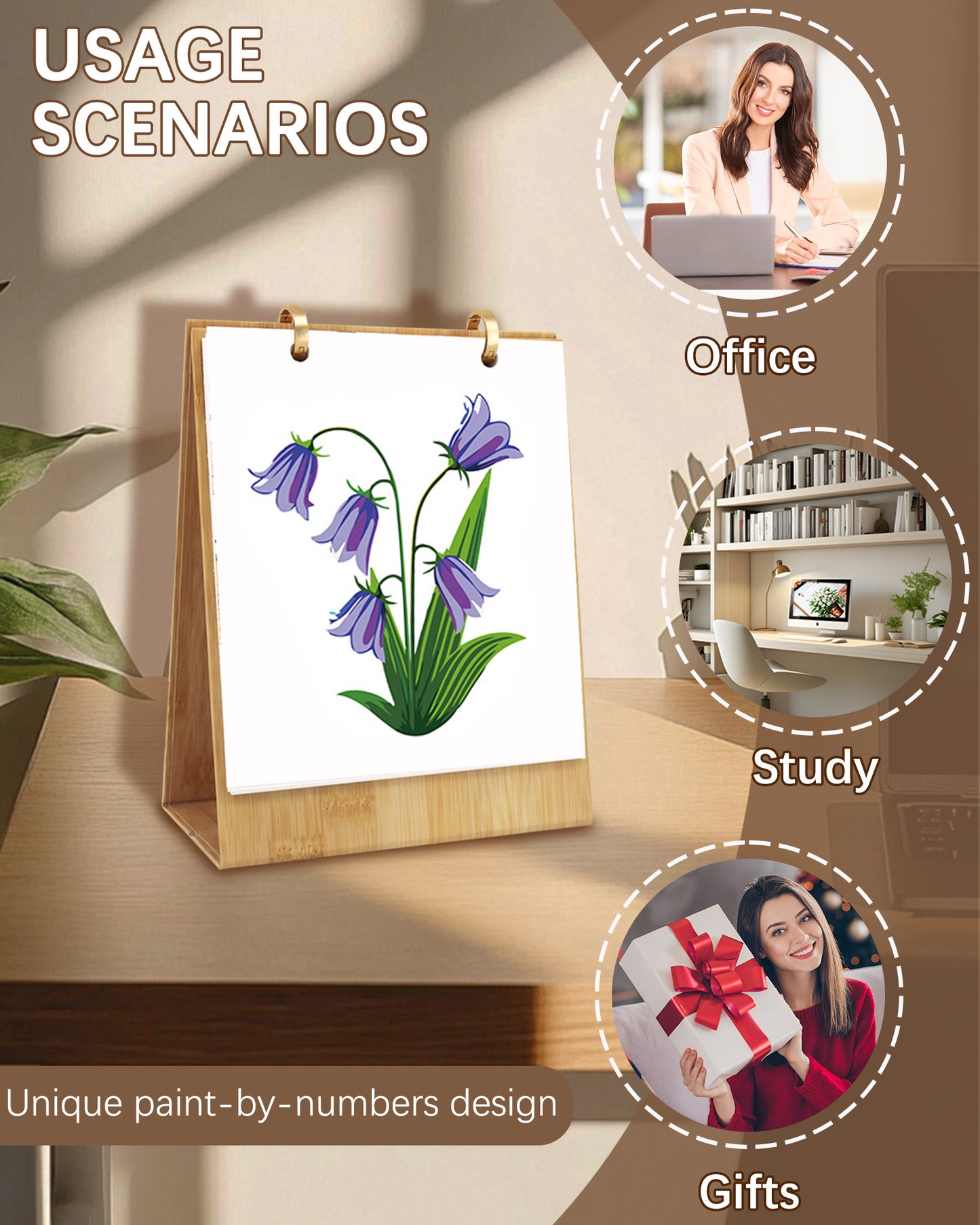 2026 Paint by Numbers Calendar (Flowers)