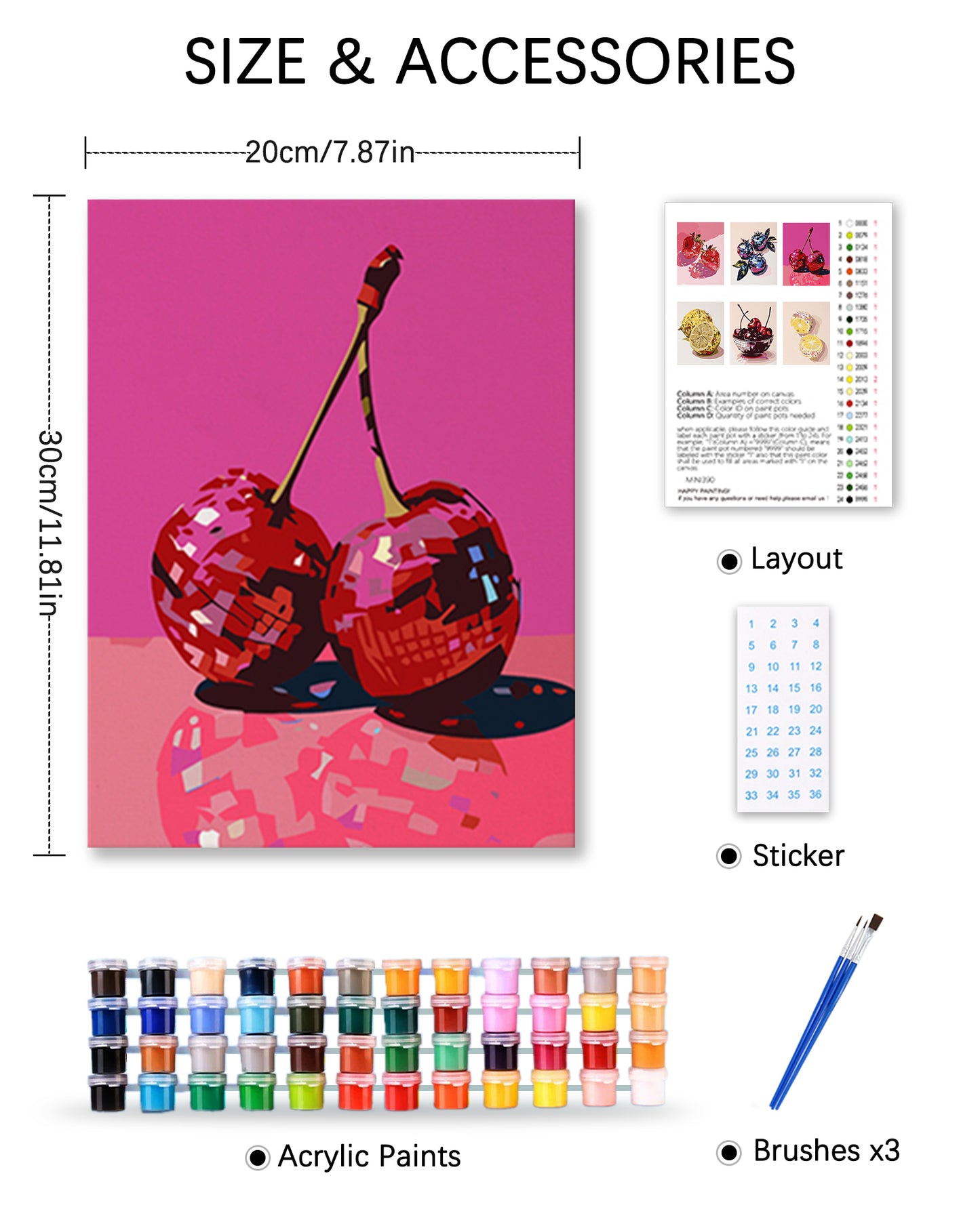 6 Pack Paint by Numbers Kits (Disco Ball)