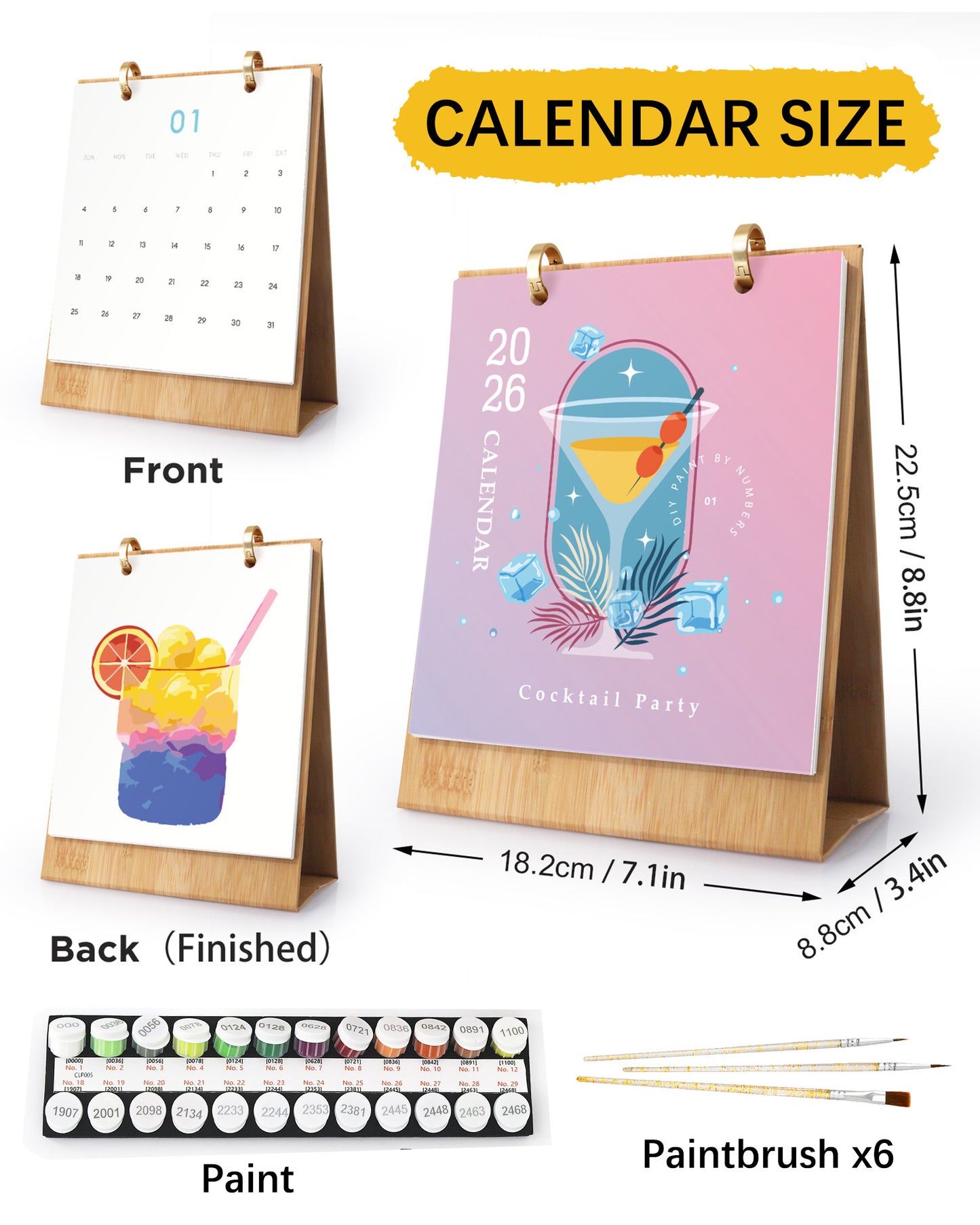 2026 Paint by Numbers Calendar (Soda)