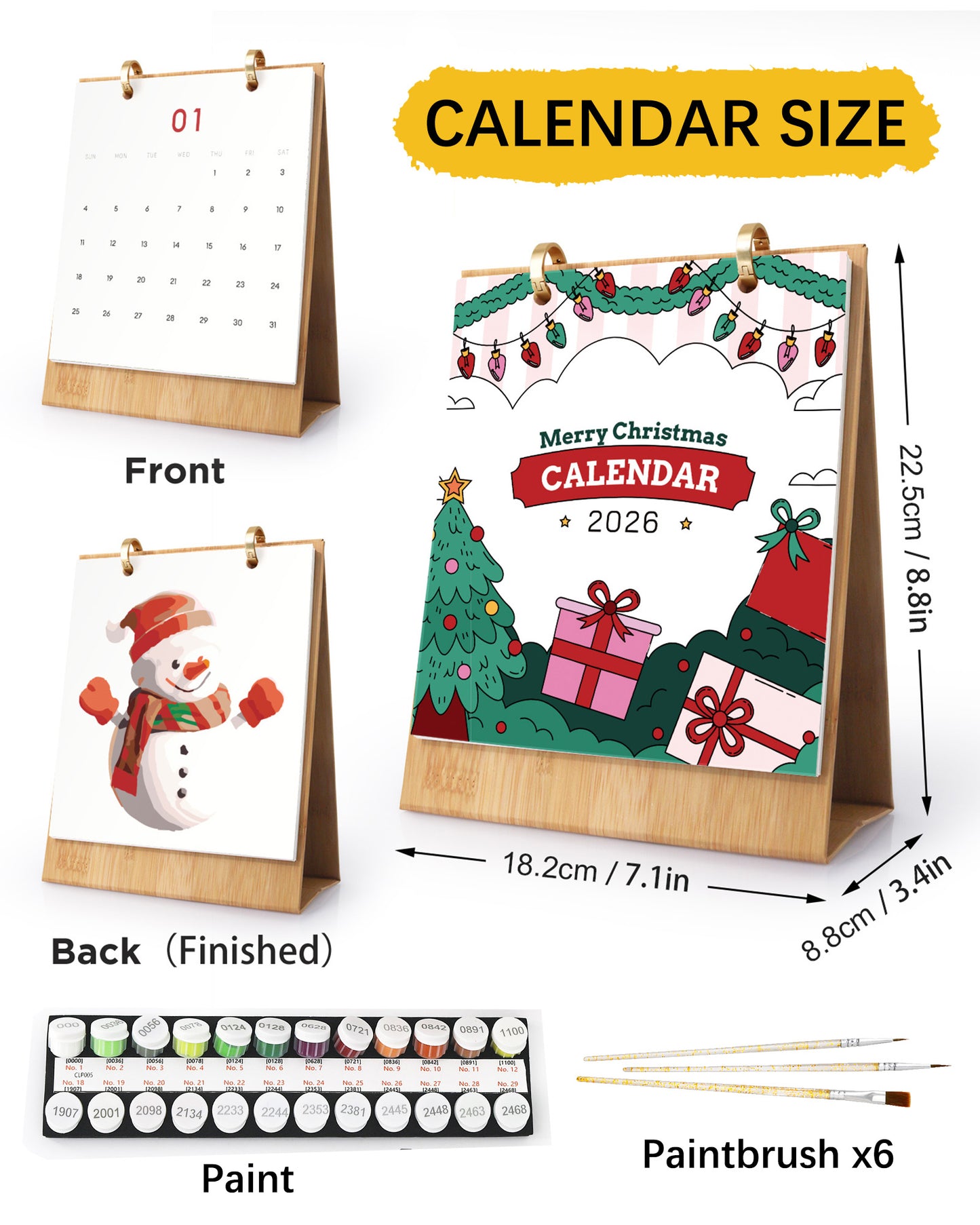 2026 Paint by Numbers Calendar (Christmas)