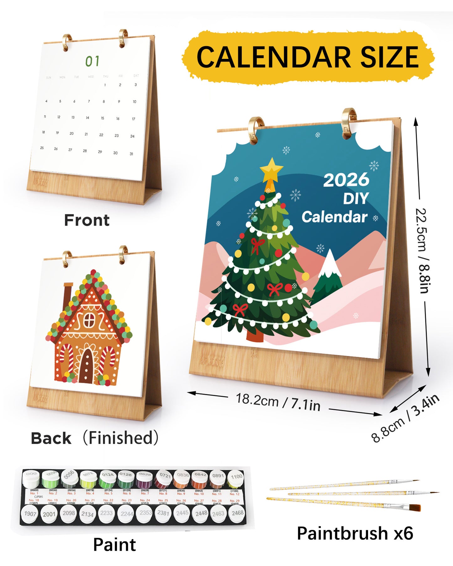 2026 Paint by Numbers Calendar (Tree)