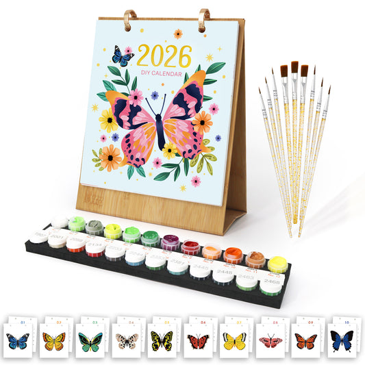2026 Paint by Numbers Calendar (Butterflies)