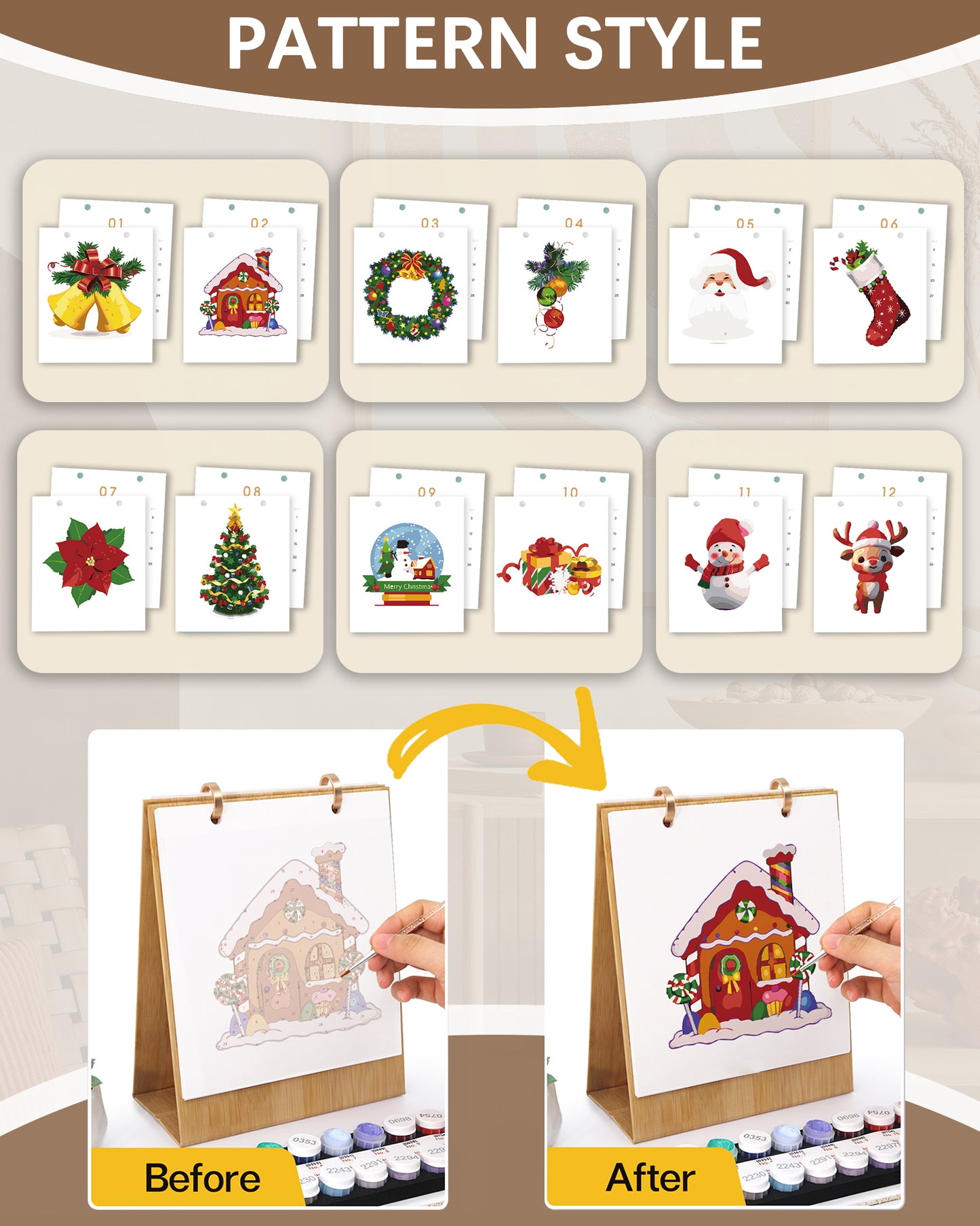 2026 Paint by Numbers Calendar (Reindeer)