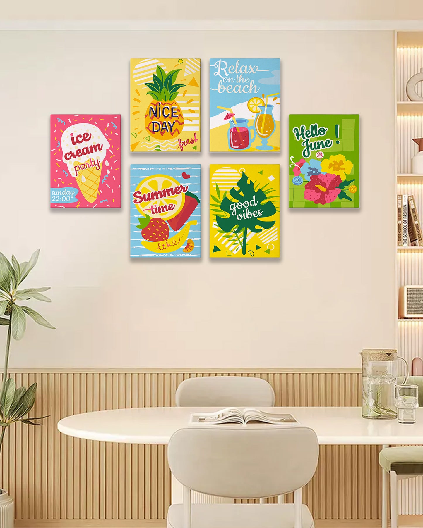 6 Pack Paint by Numbers Kits (Summer Fruits)