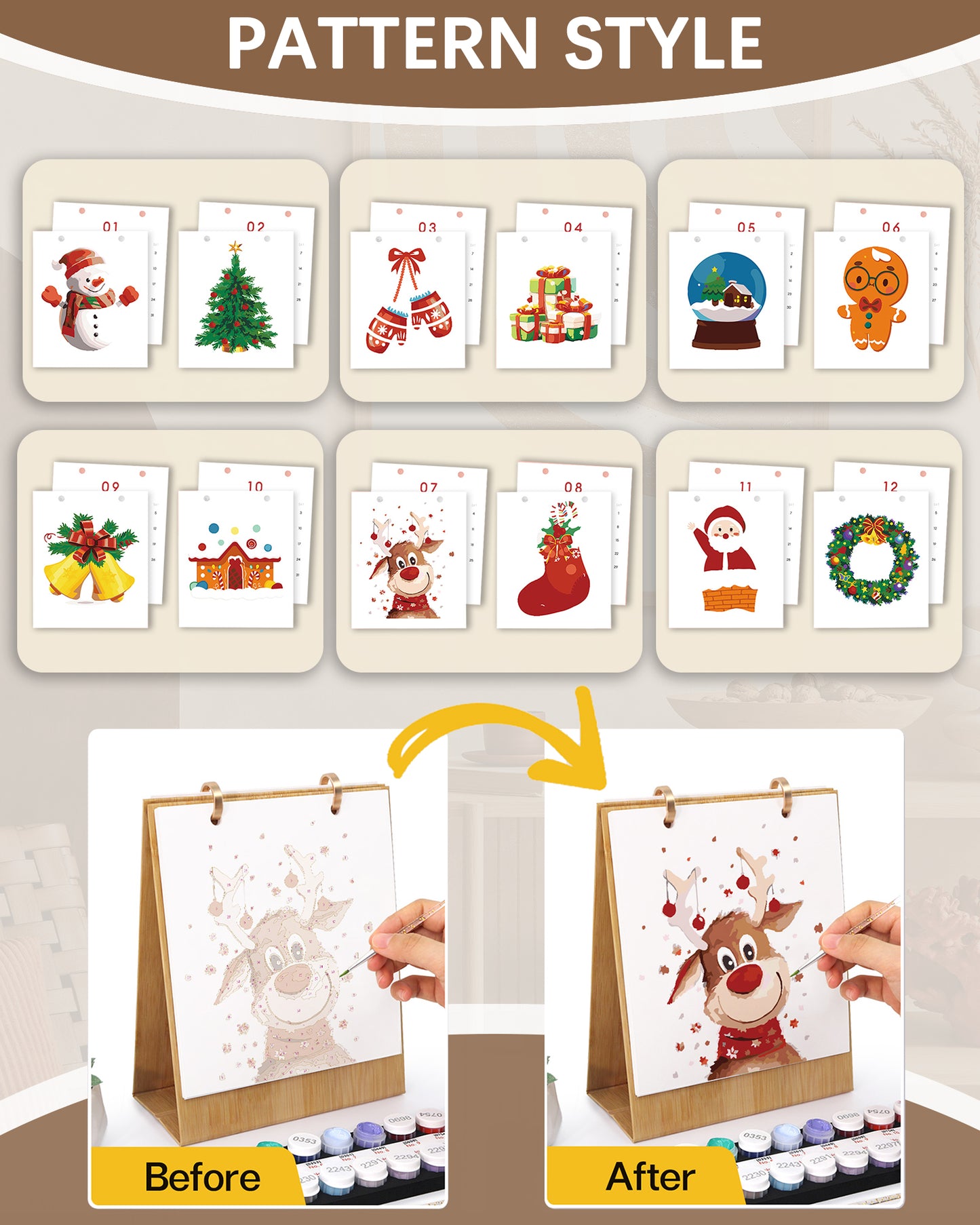 2026 Paint by Numbers Calendar (Christmas)