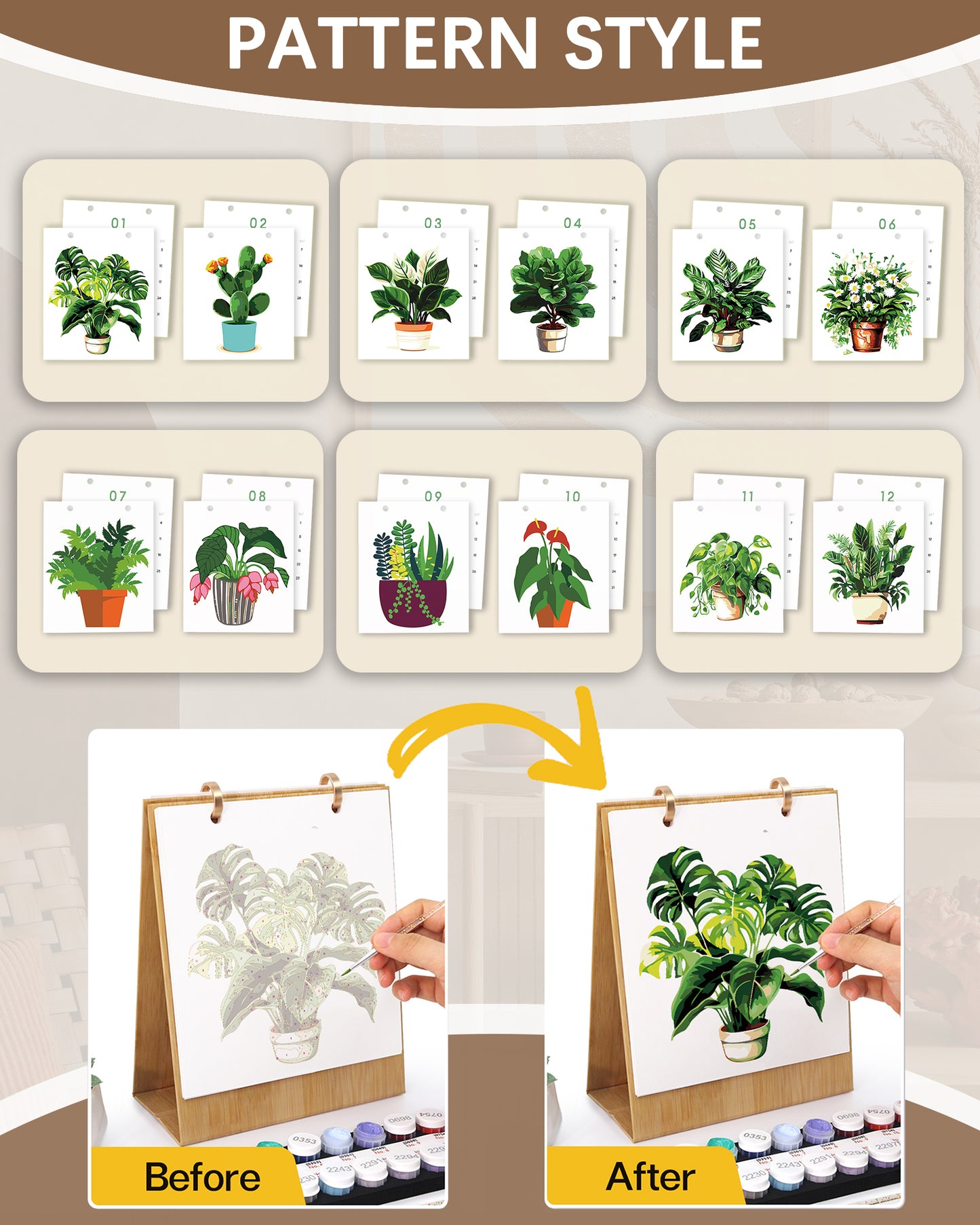 2026 Paint by Numbers Calendar (Plants)