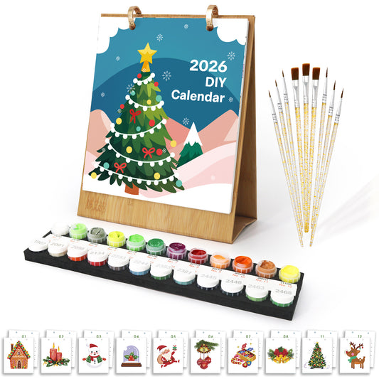 2026 Paint by Numbers Calendar (Tree)
