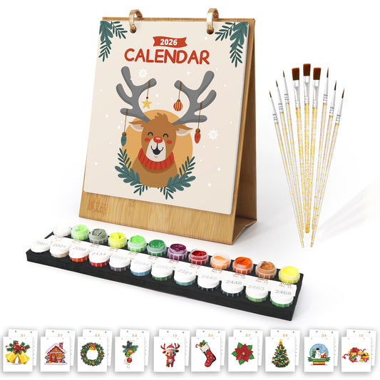 2026 Paint by Numbers Calendar (Reindeer)