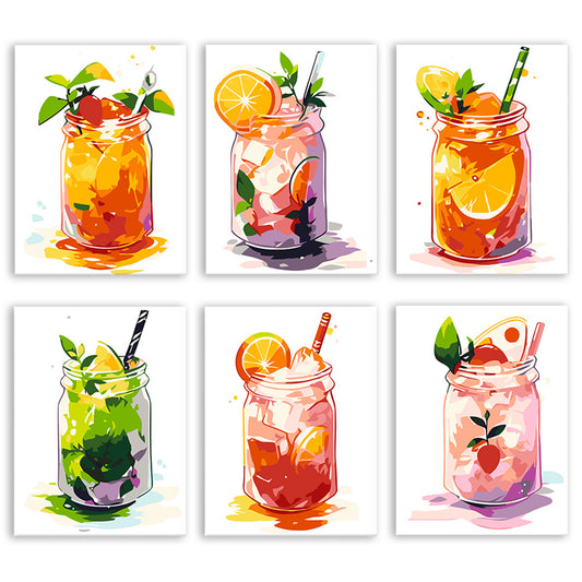 6 Pack Paint by Numbers Kits (Iced Juice)