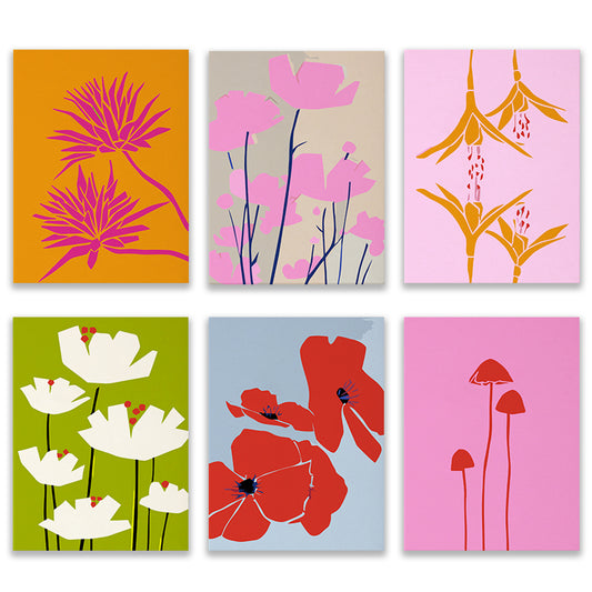 6 Pack Paint by Numbers Kits (Modern Floral)