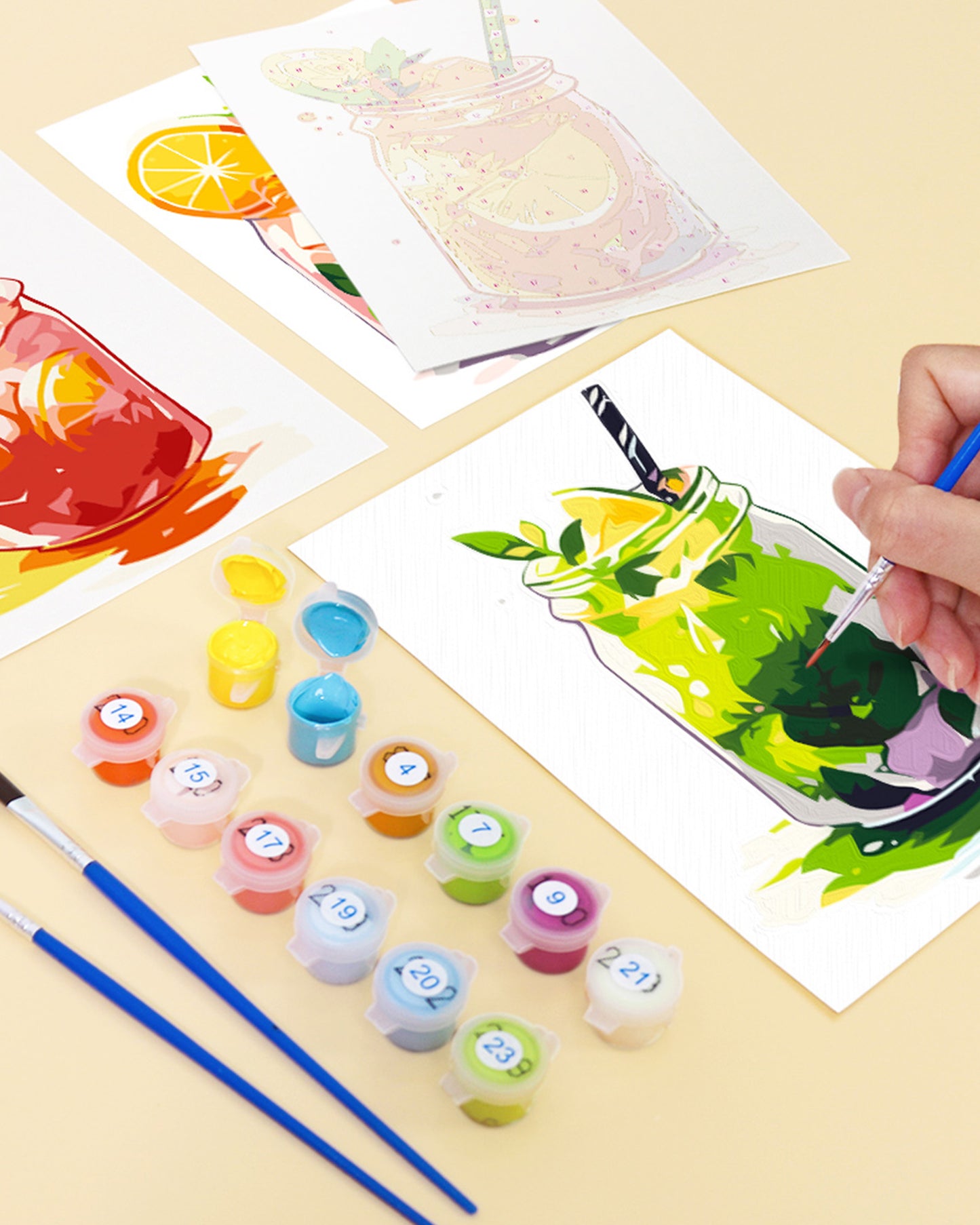 6 Pack Paint by Numbers Kits (Iced Juice)