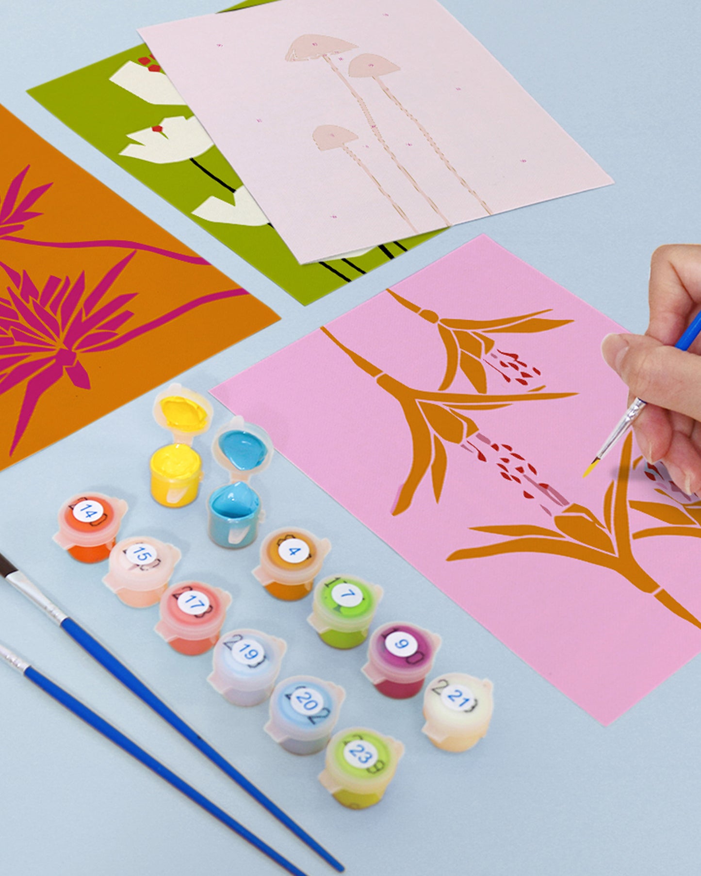 6 Pack Paint by Numbers Kits (Modern Floral)