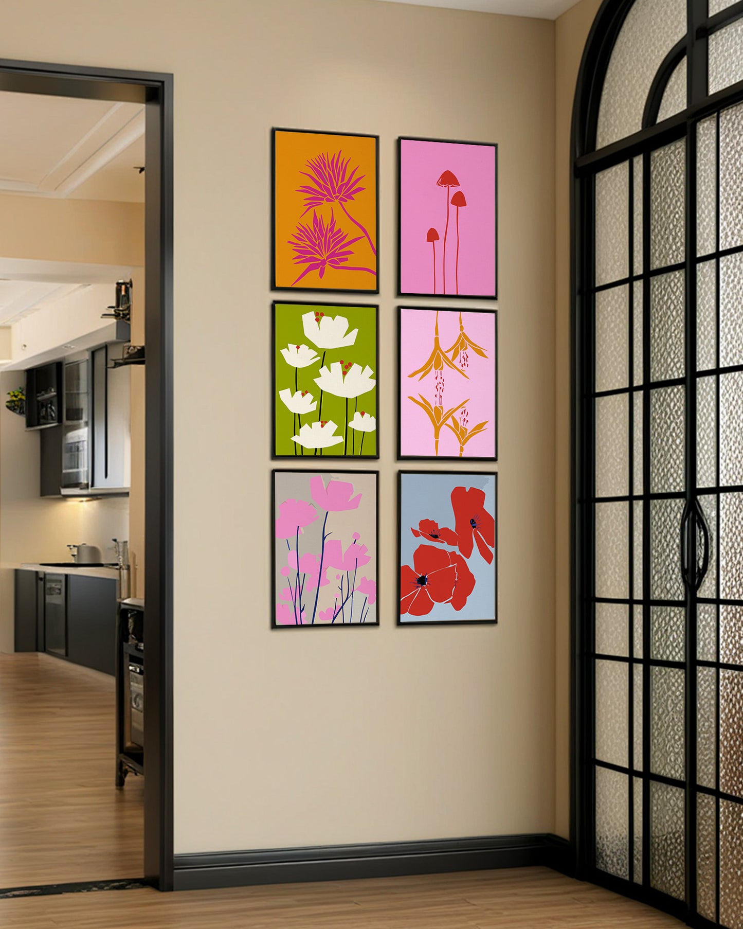 6 Pack Paint by Numbers Kits (Modern Floral)
