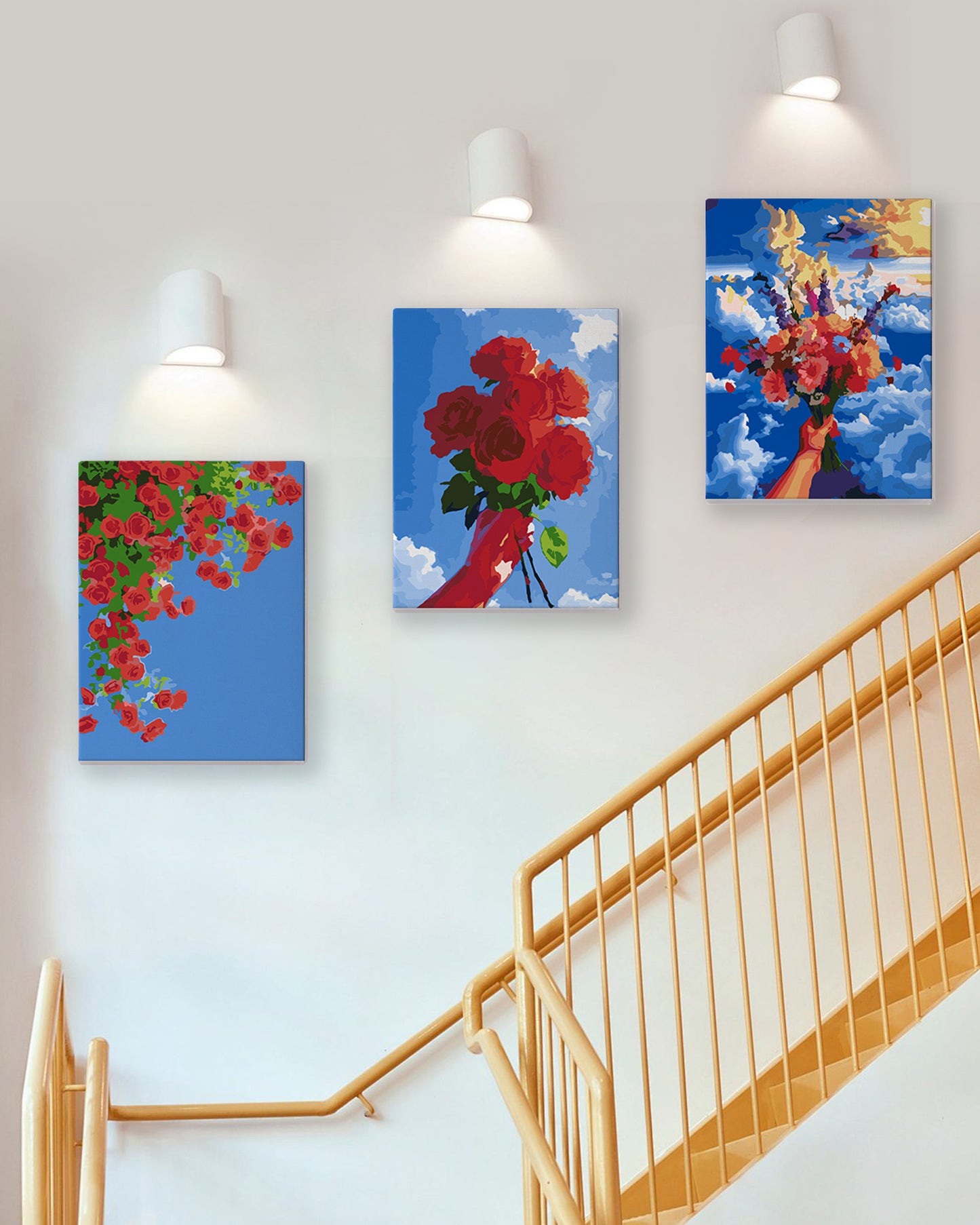 6 Pack Paint by Numbers Kits (Flower)