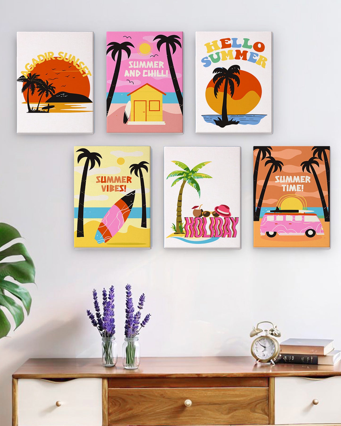 6 Pack Paint by Numbers Kits (Summer Beach)