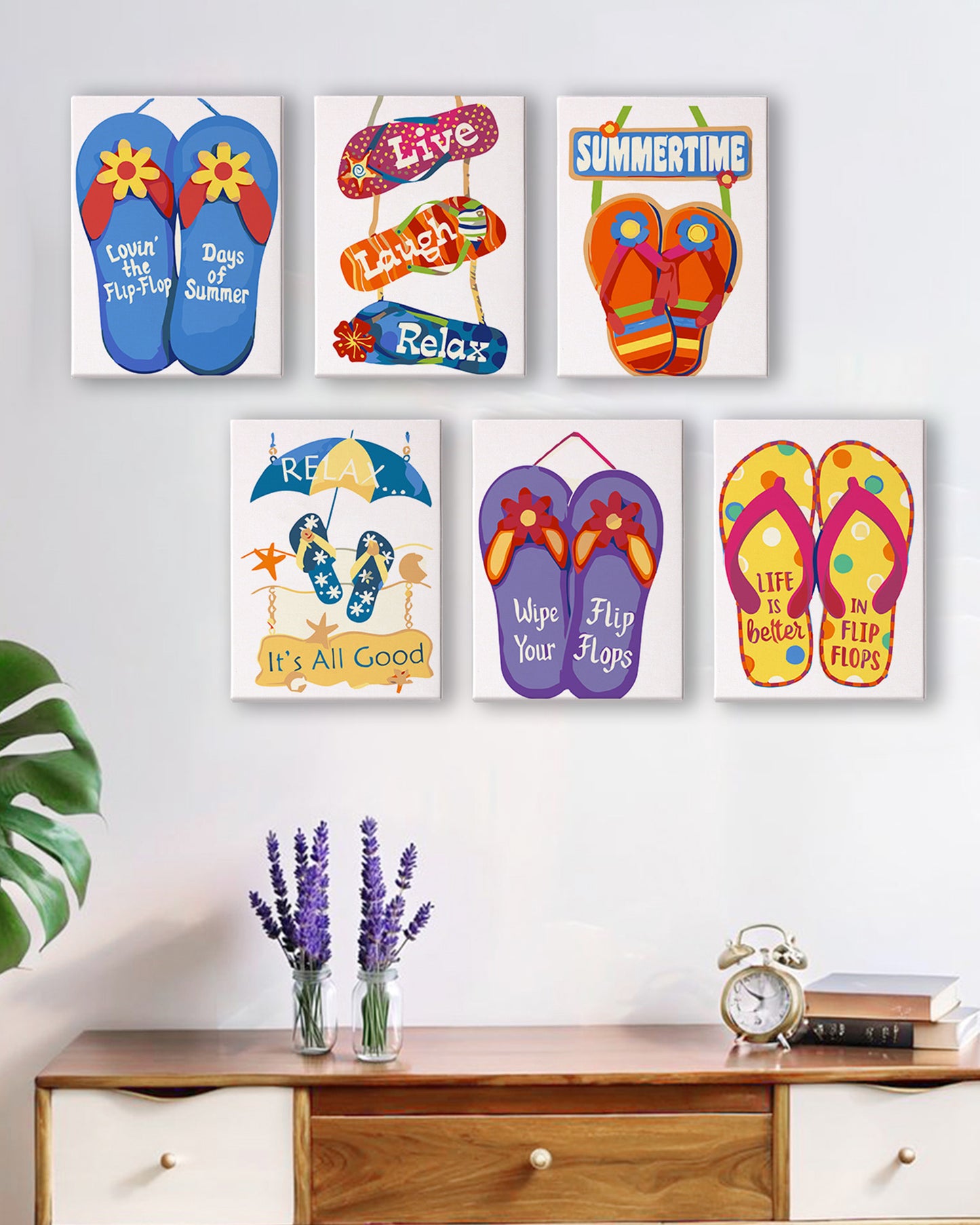 6 Pack Paint by Numbers Kits (Flip-Flop)