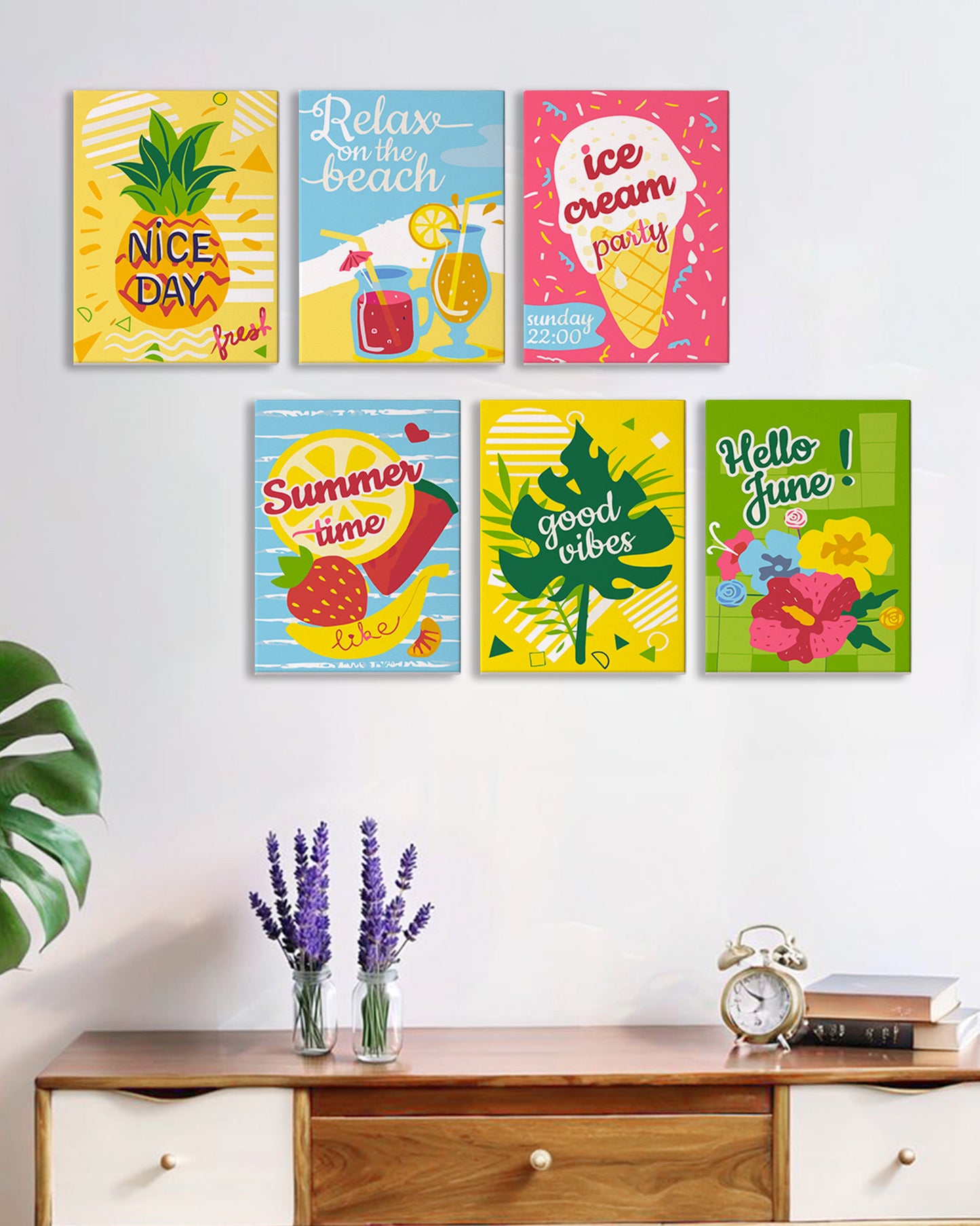 6 Pack Paint by Numbers Kits (Summer Fruits)