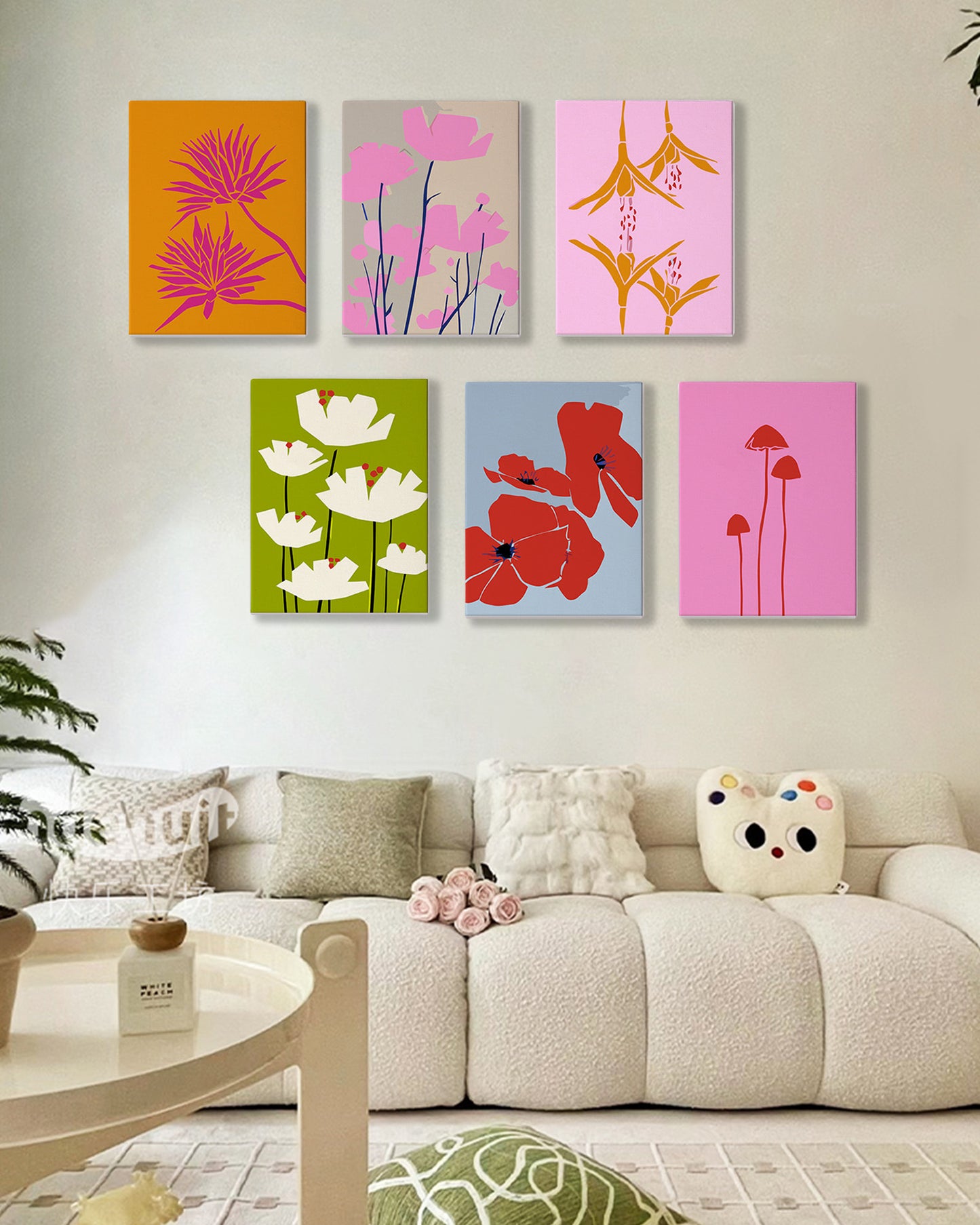 6 Pack Paint by Numbers Kits (Modern Floral)