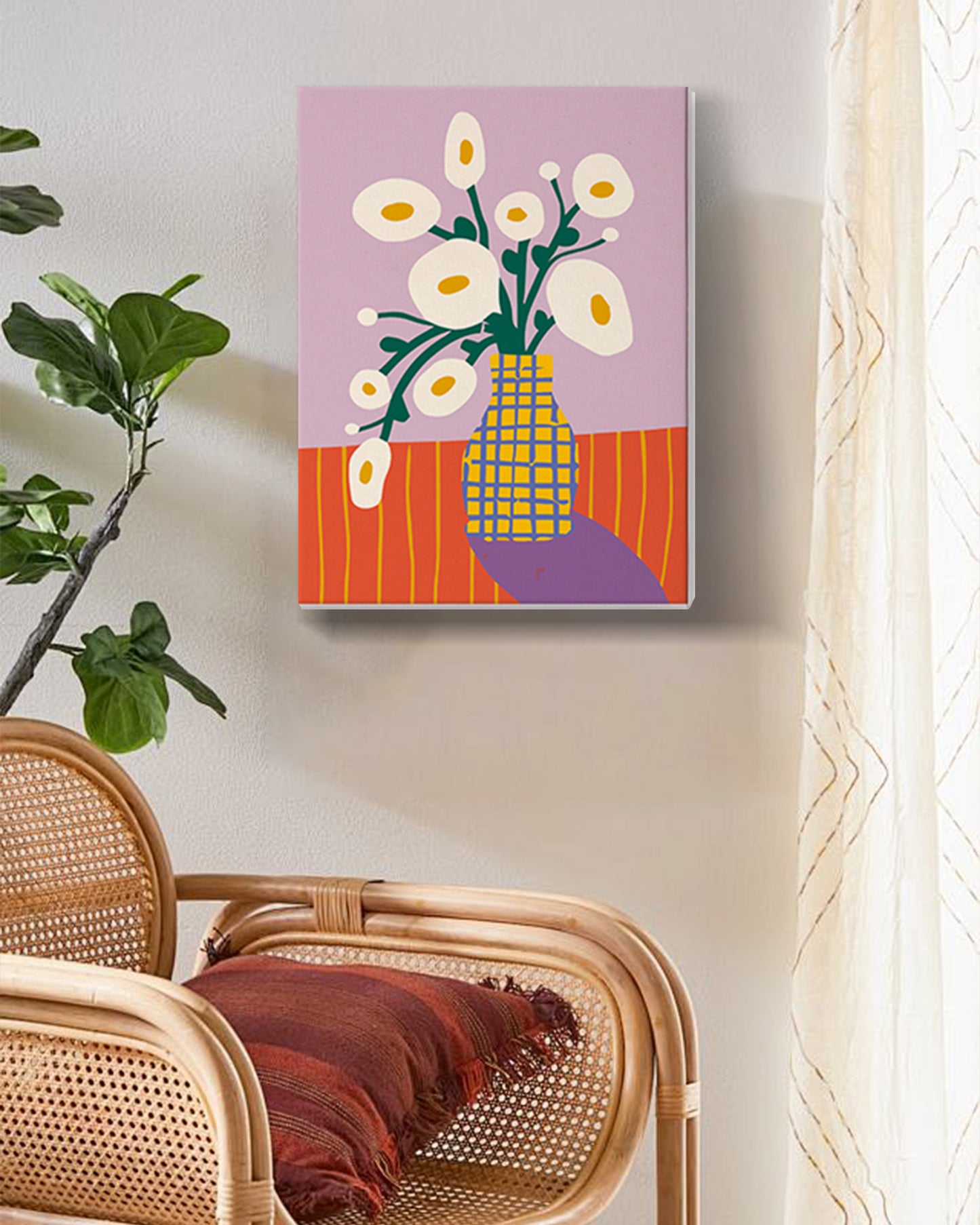 6 Pack Paint by Numbers Kits (Abstract Floral)